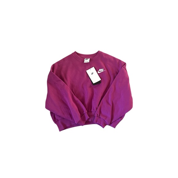 NWT Nike Sportswear Club Fleece Youth Girls' Boxy Crew-Neck Sweatshirt - Picture 3 of 5
